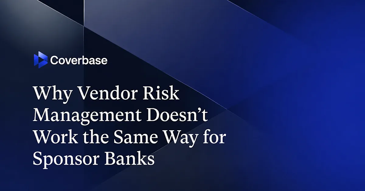 Why vendor risk management doesn't work the same way for sponsor banks