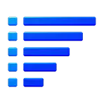 Horizontal bar chart icon